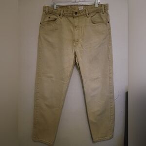 VTG Levi's Men's 550 Straight Jeans in Tan 1995‎ Sz 38 L 30